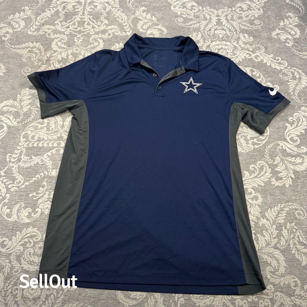 Dallas Cowboys Men's Nike Dri-FIT Polo Shirt Blue Size L